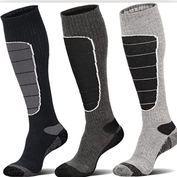 New 3pcs. Hyalea Men’s/Women’s Merino wool Ski socks size XL - Picture 1 of 8